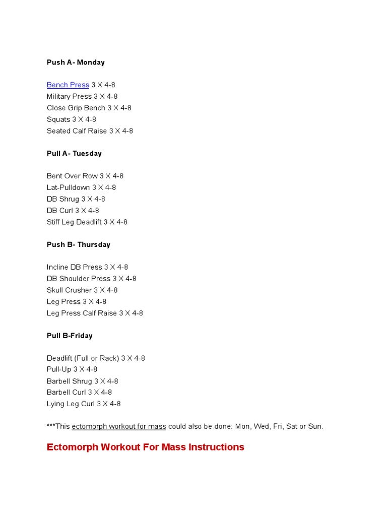 Ectomorph Management Of Obesity Sports