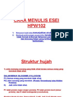 HPW102 Kelas 3 (Cara Menulis Esei)