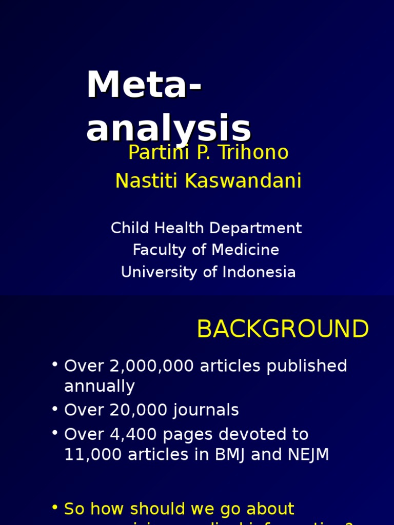 how to write a meta analysis