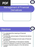 Management of Financial Derivatives