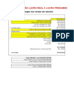 Comparação Real - Presumido - Simples