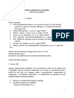 Gadamer - Arte y Verdad de La Palabra