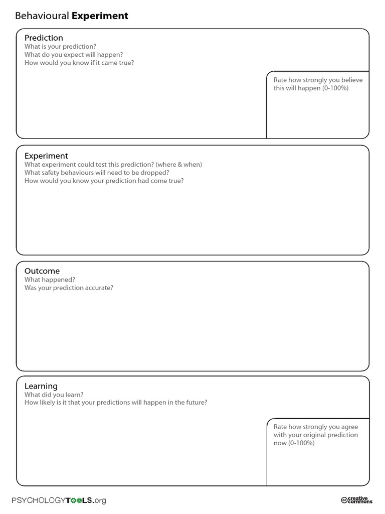 Behavioural Experiment | Prediction | Experiment