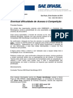 SAEMS028-14 - Eventual Dificuldade de Acesso À Competição - Alternativa