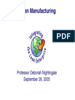 Lean Manufacturing: Professor Deborah Nightingale September 26, 2005