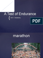 A Test of Endurance: Unit 1, Vocabulary
