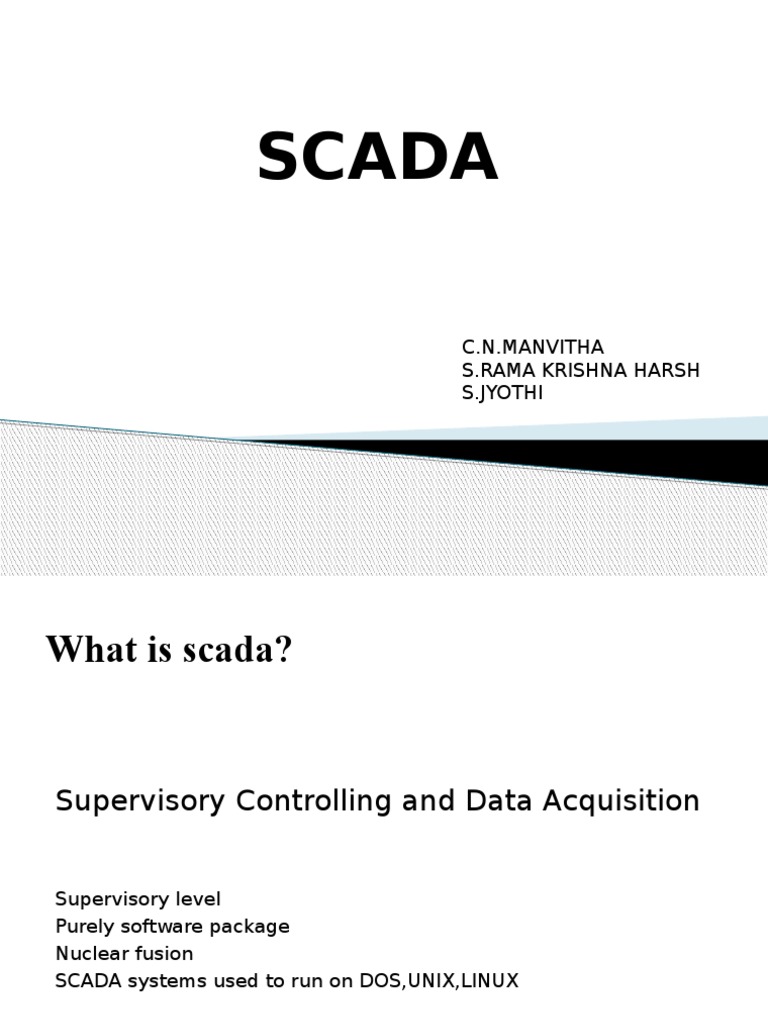 SCADA System Overview and Applications | PDF | Computers | Technology ...