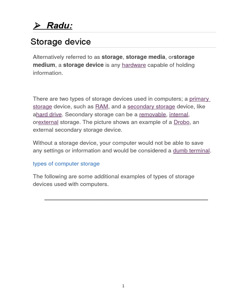 Storage Devices | PDF