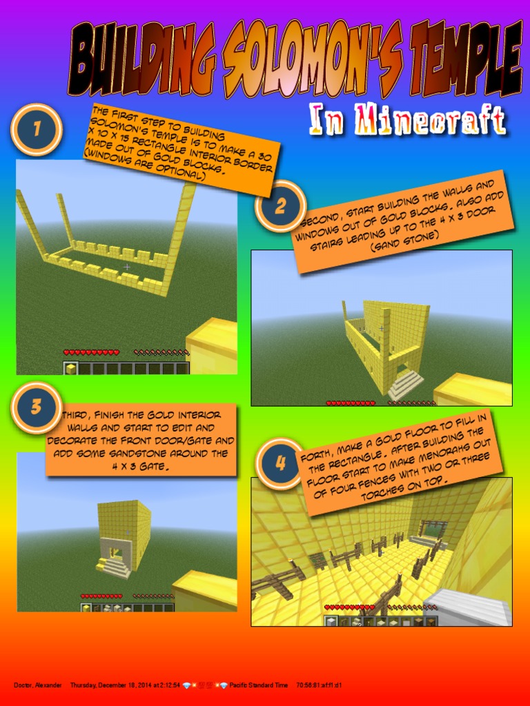 Build Solomon's Temple in Minecraft | PDF
