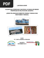 Download Kajian dan Verifikasi Cakupan Layanan Air Minum Perpipaan DKI Jakarta Tahun 2014 by Jakarta Water Supply Regulatory Body SN260643254 doc pdf