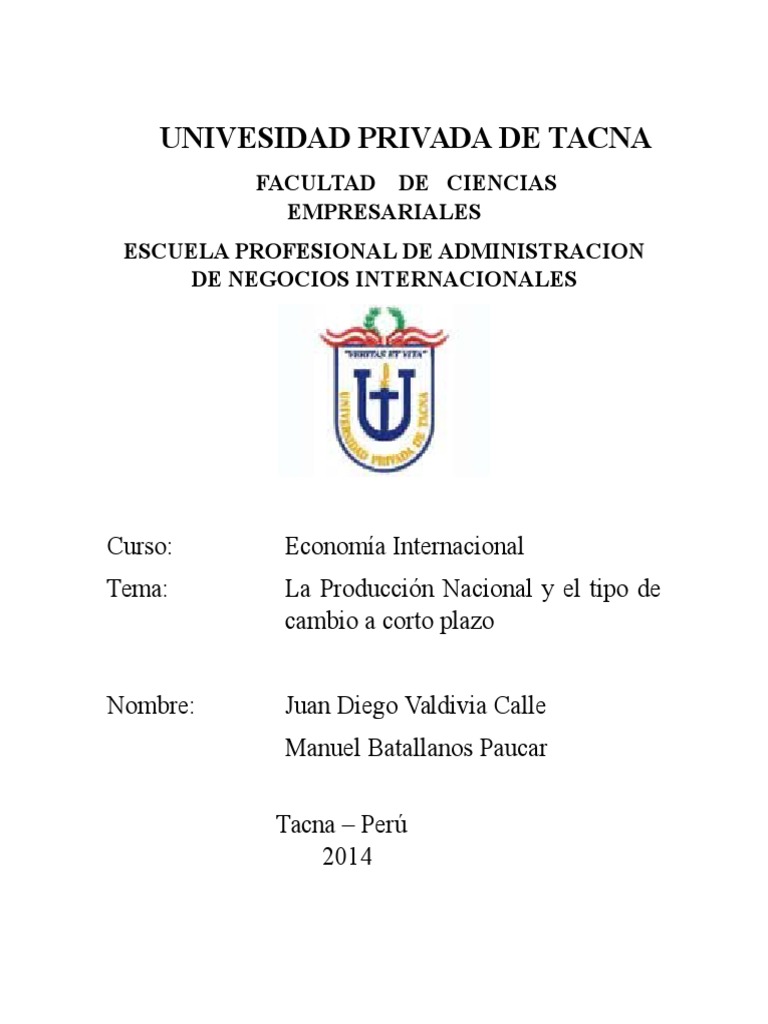 Producción Nacional y Tipo de Cambio | PDF | Tipo de cambio | Oferta ...