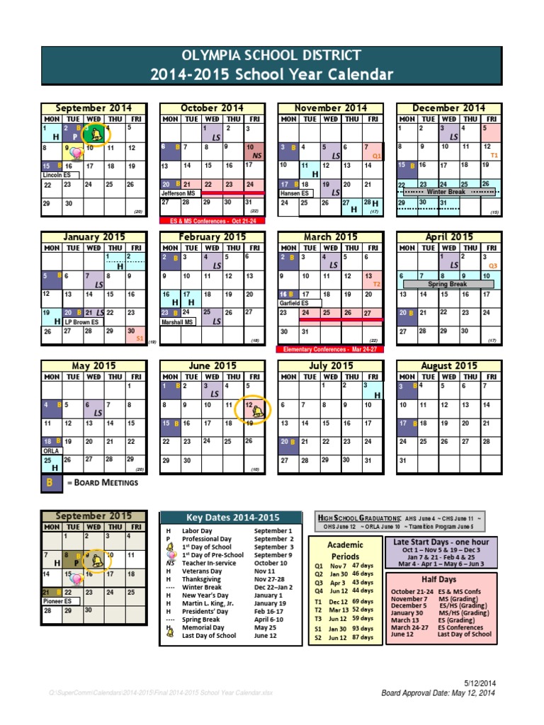 高価値セリー 2014-2015 Calendar PDF | Education
