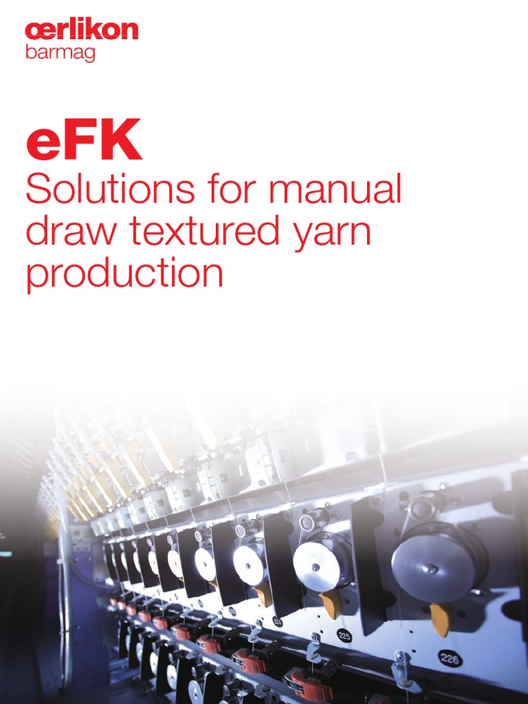 eFK Draw Texturing Machine Overview | PDF | Hvac | Yarn