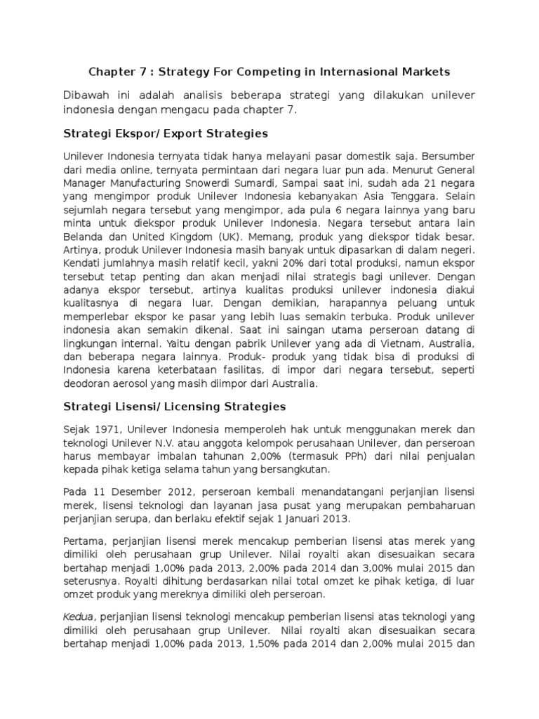 Strategi Pemasaran Produk Unilever Indonesia