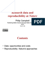 Research data and reproducibility at Nature
