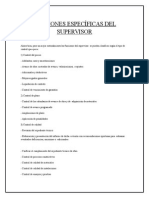 Funciones Específicas Del Supervisor