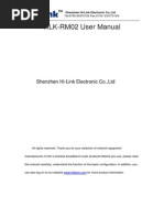 HLK-RM02 User Manual: Shenzhen Hi-Link Electronic Co.,Ltd