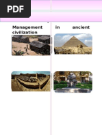 A Report On Management in Ancient Civilization