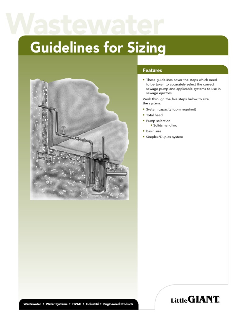 Guidelines For Sizing Features Pdf Pump Pipe Fluid Conveyance