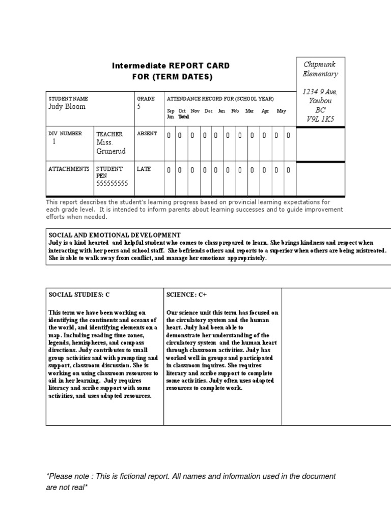 Pe report comments ks2 image