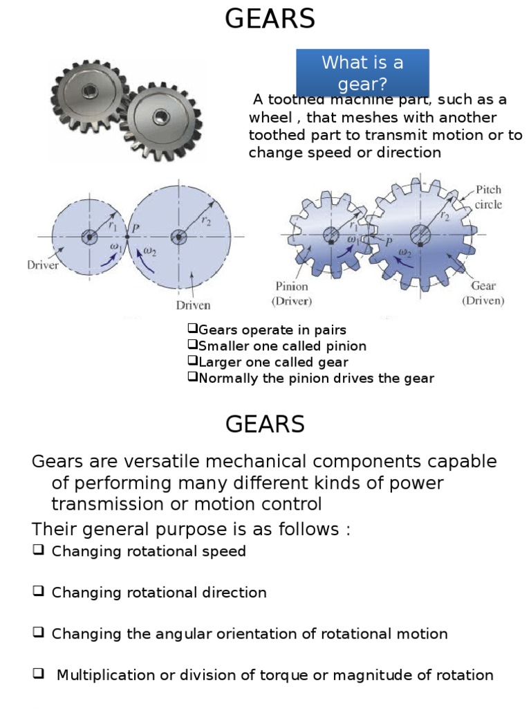 What Is A Gear? | PDF | Gear | Machine (Mechanical)