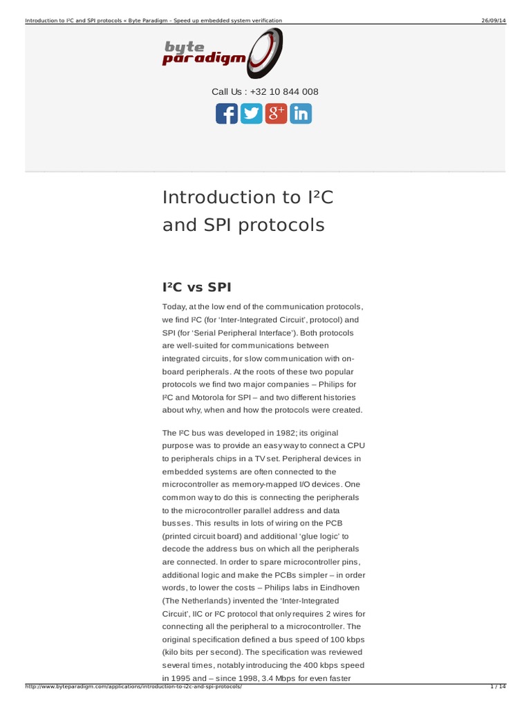 Introduction I2c and SPI | PDF | Computer Engineering | Computer Hardware