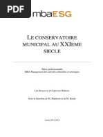 Thèse Professionnelle MBA Spécialisé MBA Management Des Activités Culturelles Et Artistiques