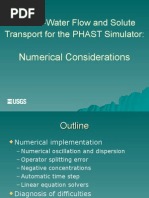 Ground-Water Flow and Solute Transport For The PHAST Simulator