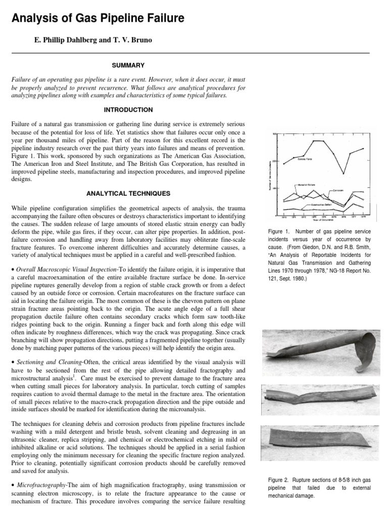 Gas Pipeline Failure Analysis Techniques | PDF | Fracture | Fatigue ...
