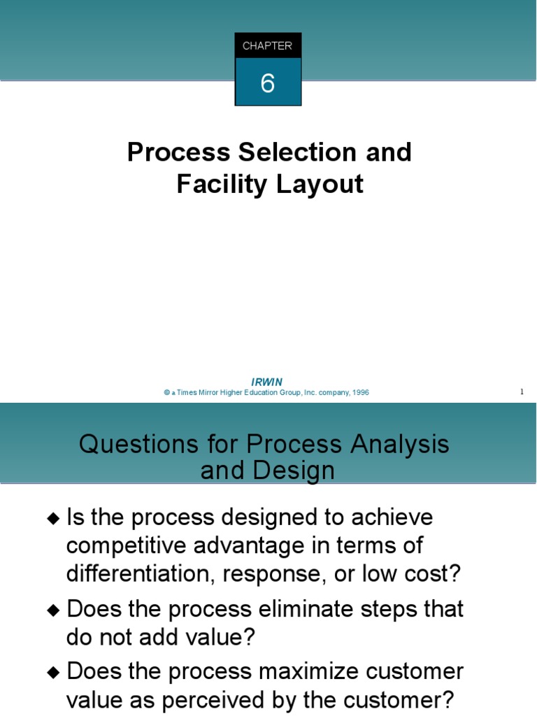 05 - 03 - 2015 - Process Selection and Facility Layout | PDF ...