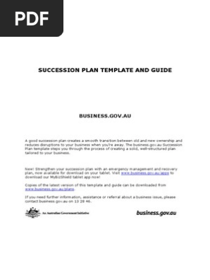 Succession Plan Template and Guide