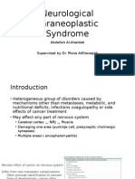 Neurological Paraneoplastic Syndrome: Abdallah Al-Ahaideb Supervised by Dr. Mona Alkhawajah