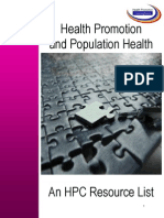 Health Promotion and Population Health