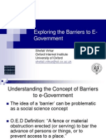 Exploring the Barriers to E-Government