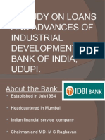 A Study On Loans and Advances of Industrial Development Bank of India, Udupi