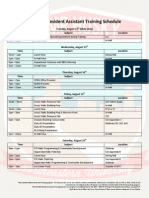 fall 2014 nu ra training schedule