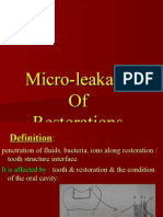 33''micro Leakage of Restorations