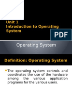 Unit 1 Introduction To Operating System