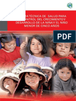 “Norma Técnica de Salud para el Control de Crecimiento y Desarrollo de la Niña y el Niño Menor de 5 años”