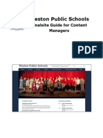 Weston Public Schools Finalsite Guide for Content Managers