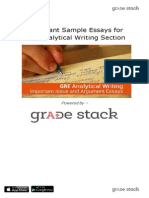 Important Sample Essays For GRE Analytical Writing Section