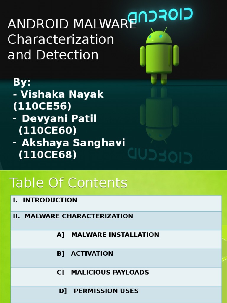 Android Malware Characterization and Detection | PDF | Malware ...