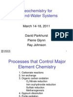 Geochemistry For Ground-Water Systems: March 14-18, 2011 David Parkhurst Pierre Glynn Ray Johnson