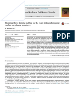 Nonlinear Force Density Method For The Form-Finding of Minimal Surface Membrane Structures