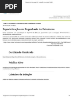 Engenharia de Estruturas _ Pós-Graduação Universidade FUMEC