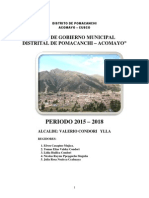 Plan de gobierno municipal de Pomacanchi 2015-2018