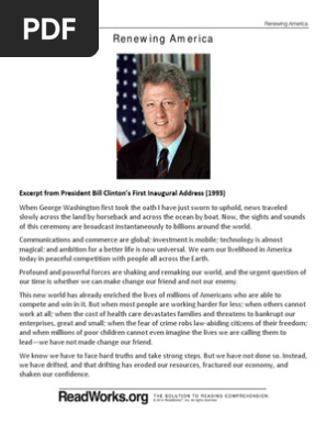 Renewing America Readworks Org Bill Clinton American Government