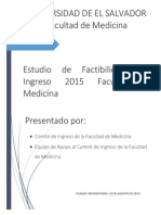 Estudio Factibilidad para Ingreso 2015 Facultad de Medicina