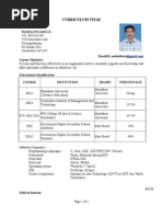 Sample REsume Format