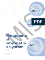 MIS for Management Information and Decision Support